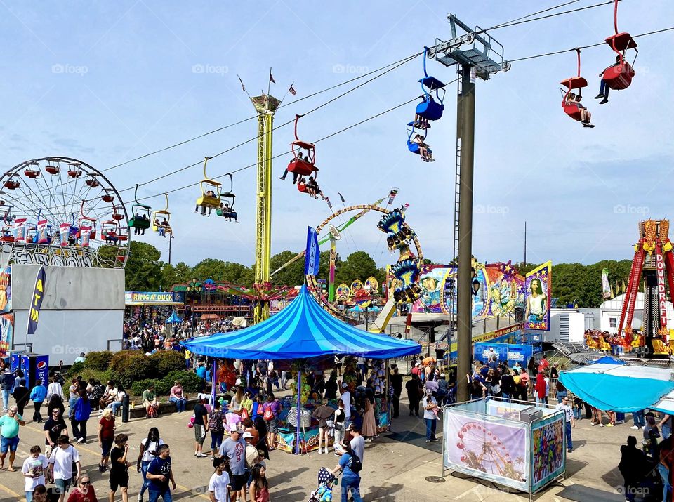 State Fair grounds gondola and rides