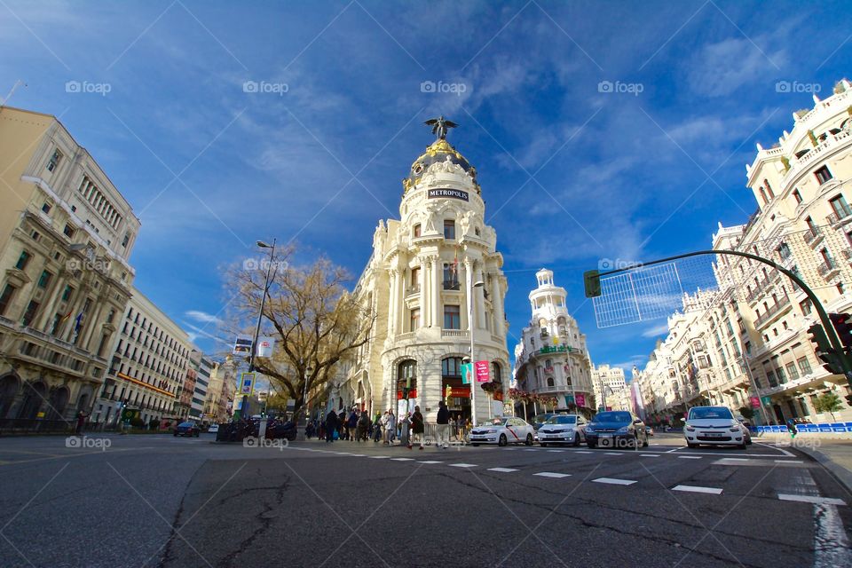 Iconic building and view from Madrid 