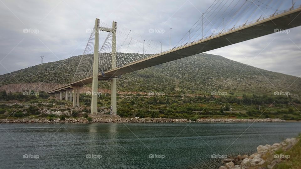 Greece Chalkida bridge. Greece, Chalkida bridge