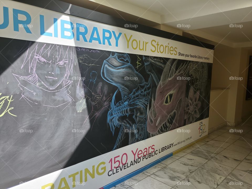 Cleve MAIN Library children's art wall