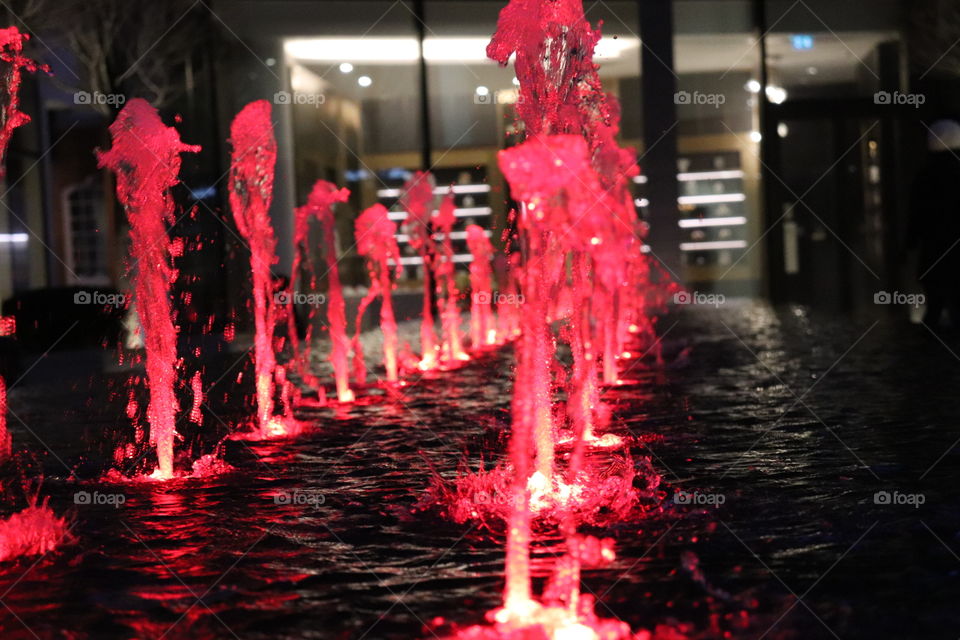 red lit water looks mesmerizing