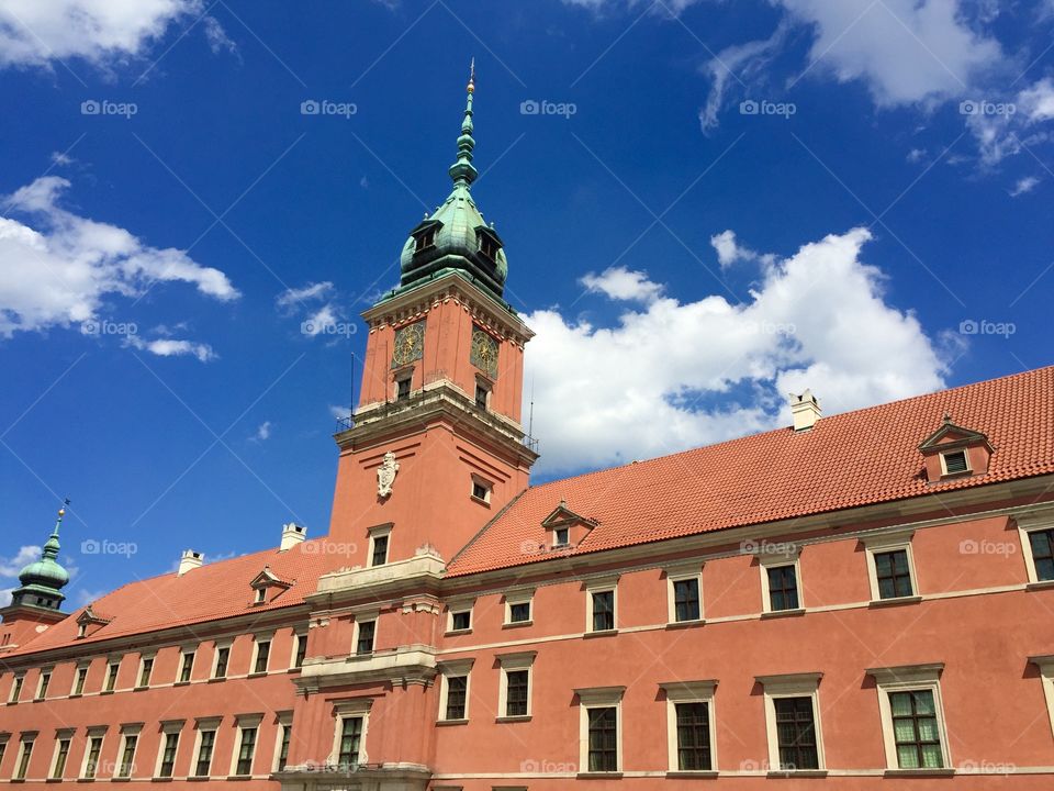 Warsaw castle facade