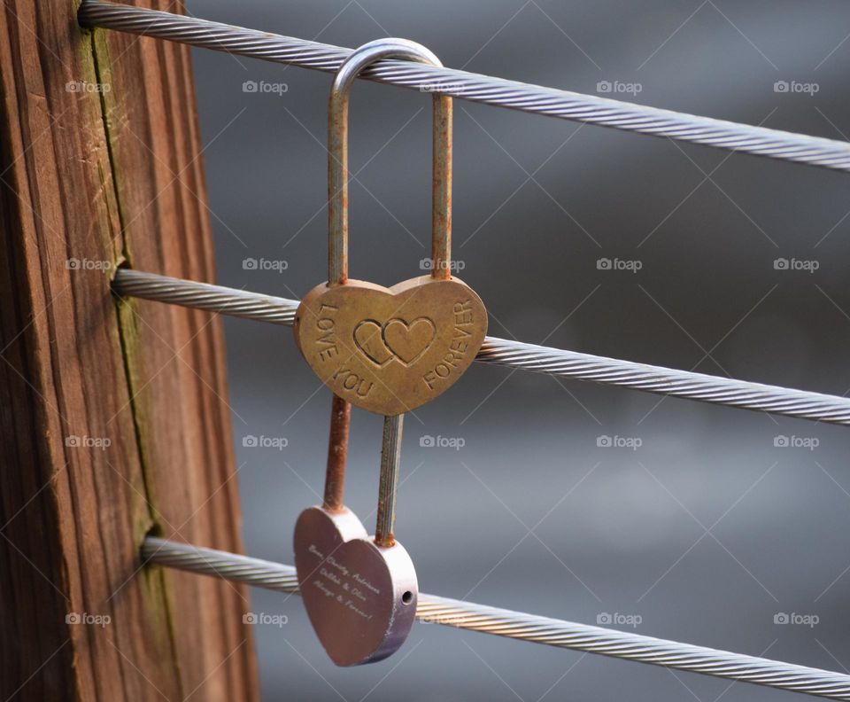 People display affection on heart locks