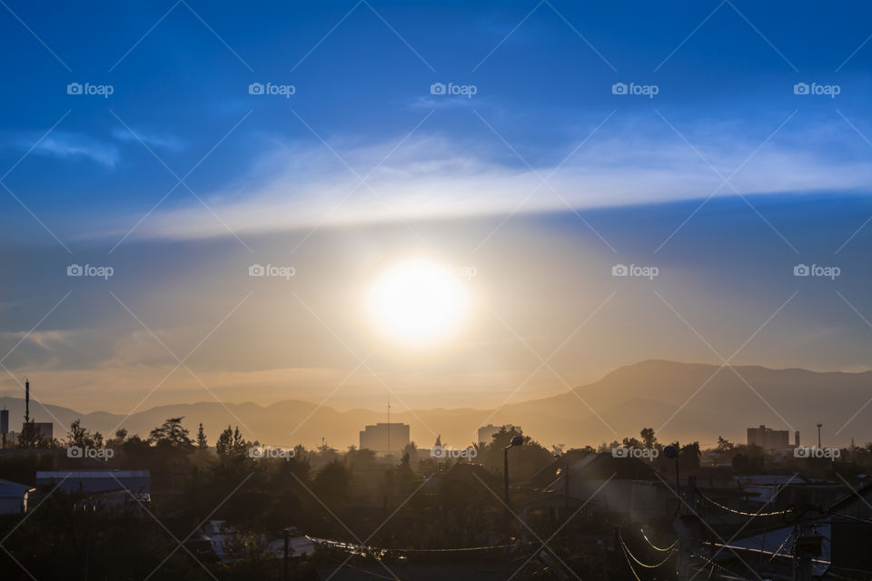 Sunset in Santiago 