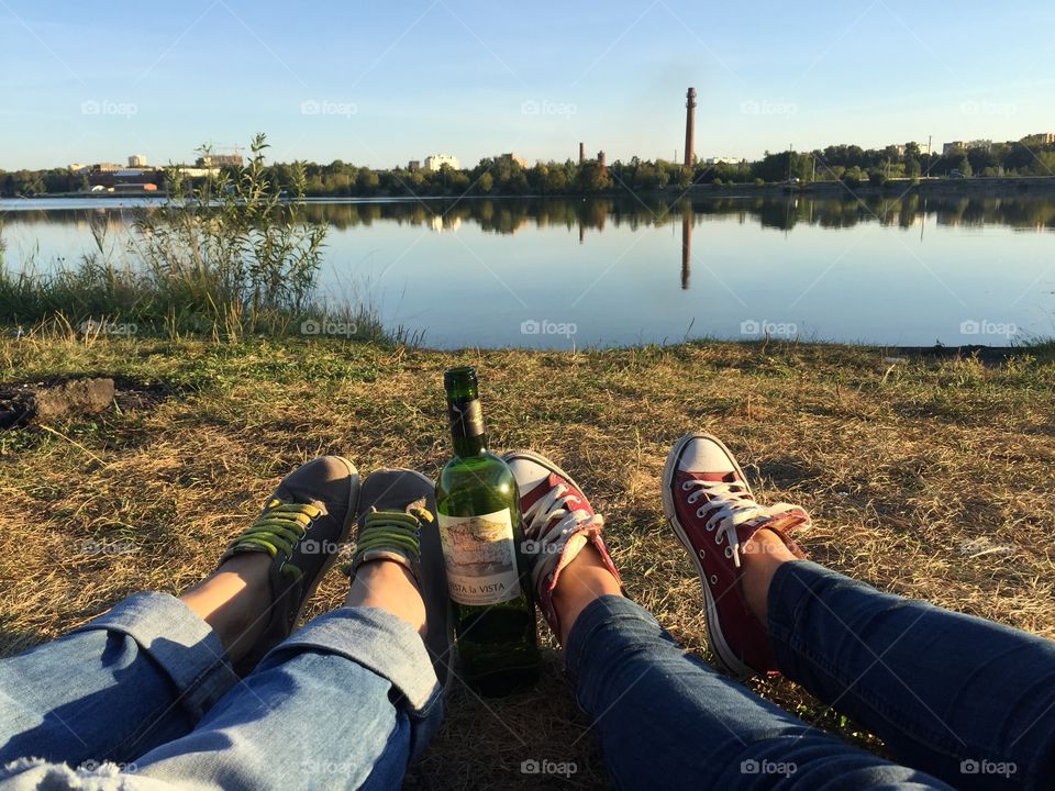 Feet and wine