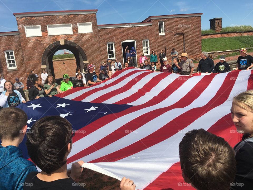 Flag, People, Administration, Many, Group