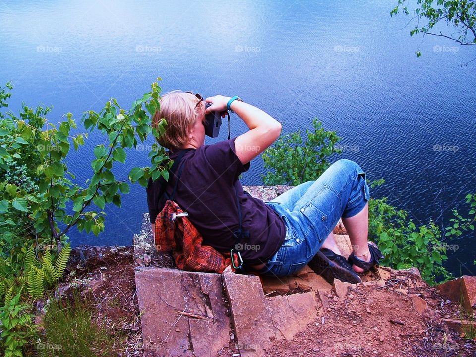 Me taking picture Mink Lake