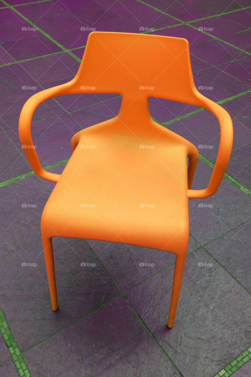orange chair