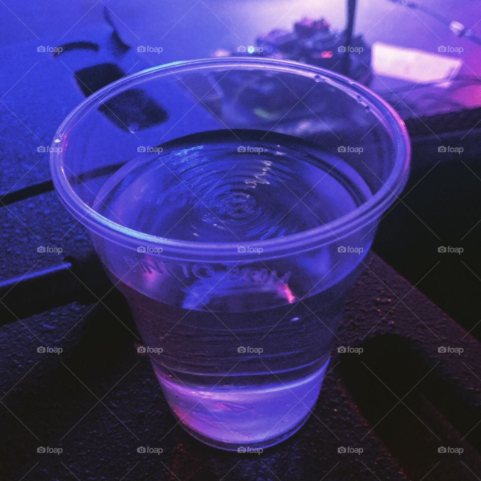 Water moving to the music on top of a speaker!! 