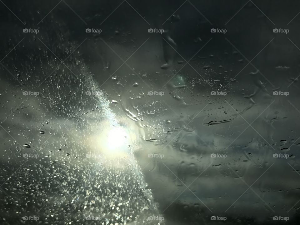 Rain on a windshield 