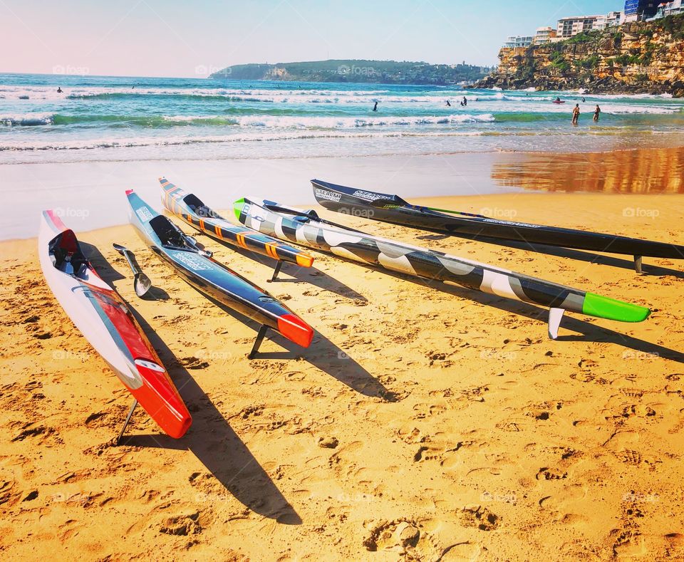 Canoes in the beach
