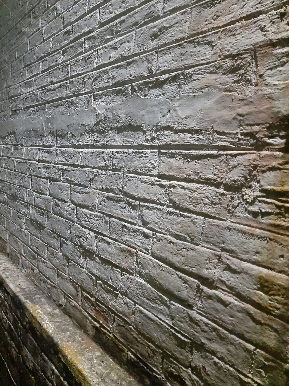 the bricks walking way at night