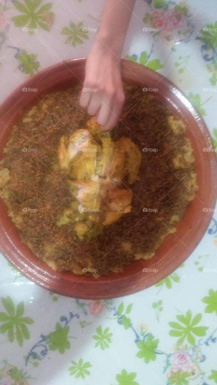 Trid. Famous and typical food in Morocco