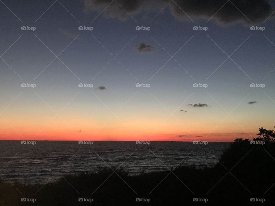 Sunset over Chesapeake bay.