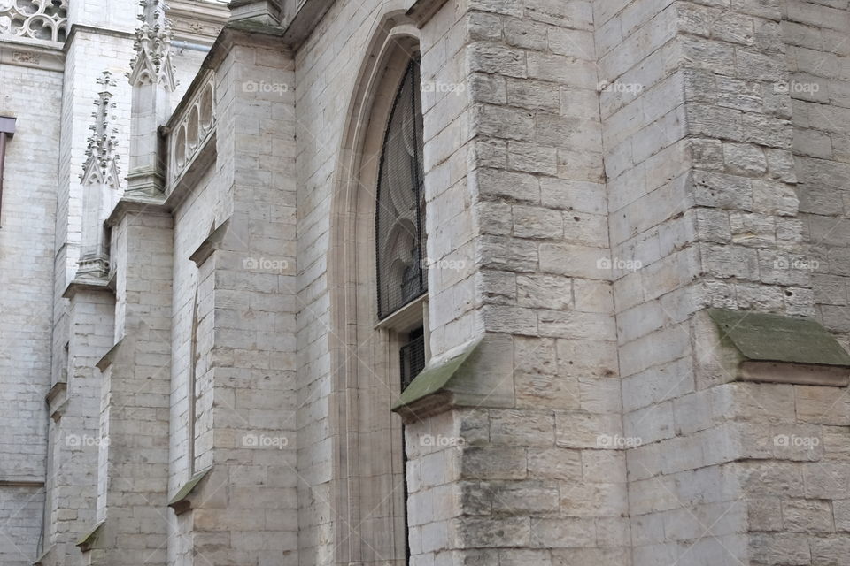 Wall of the Cathedral in Antwerp