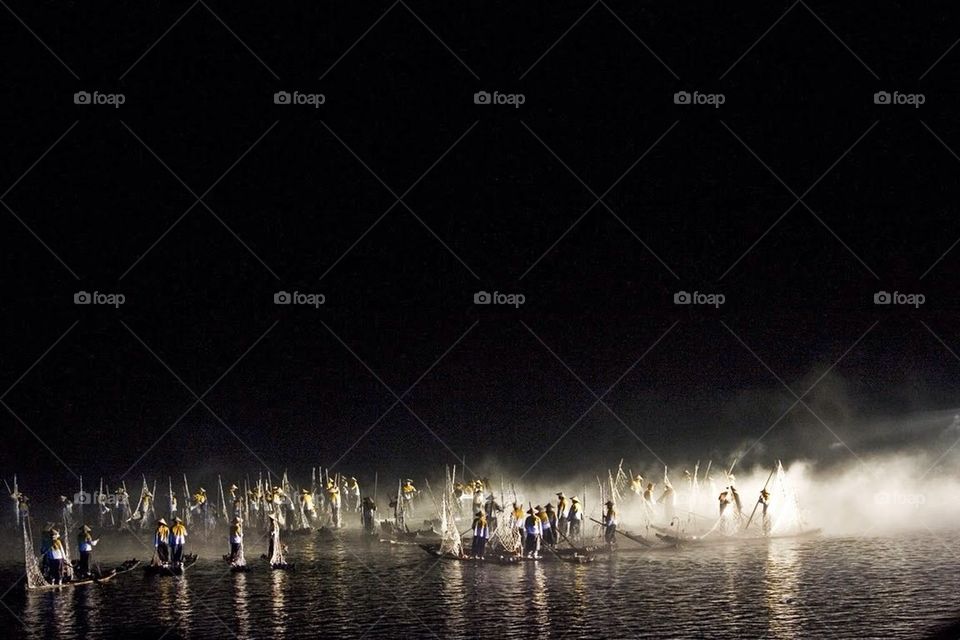 Show on river in China