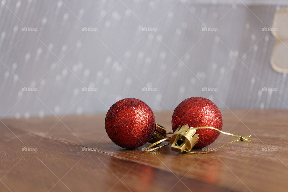 Christmas red globes