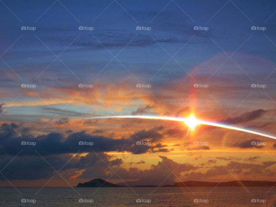 Sunset over Bagnoli ( Naples - Italy ).