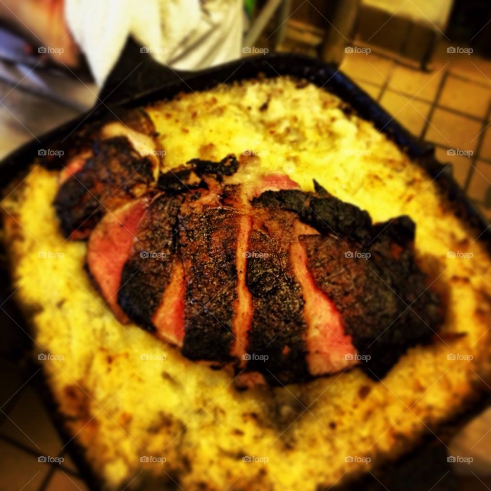 Chocolate rubbed flank