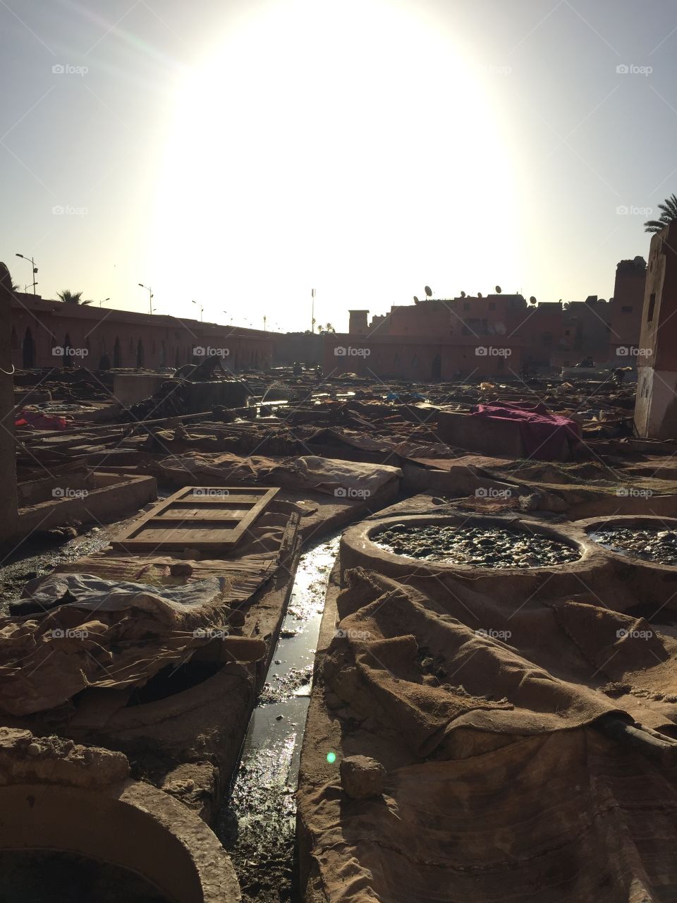Leather works in Marrakech