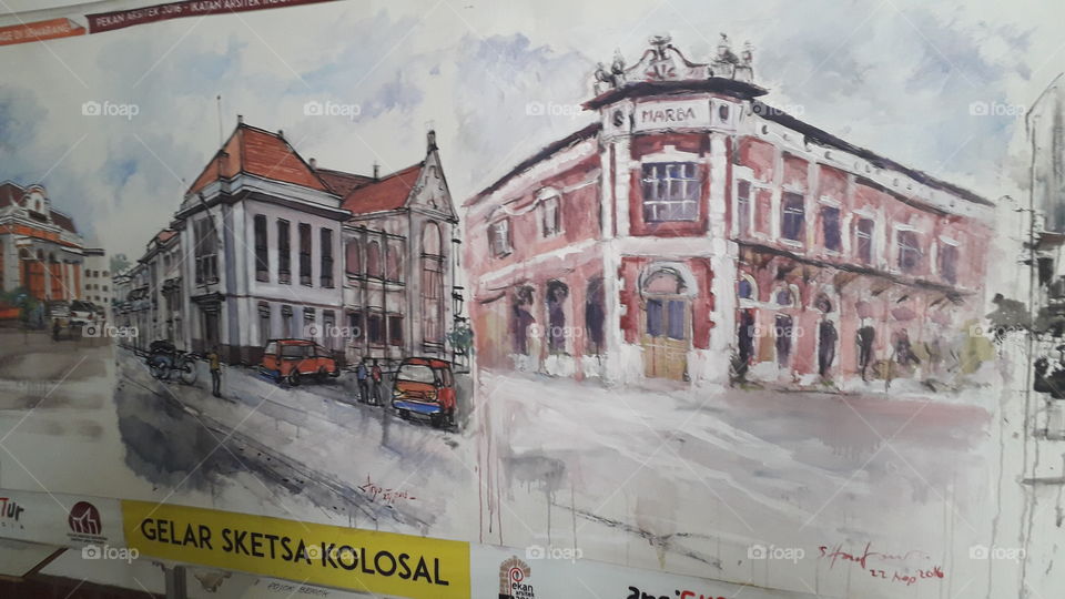 Sketch drawings by association of Central Java Architects