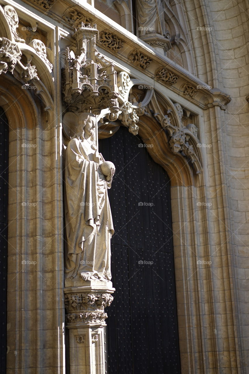 Detail of the cethedral in Antwerp