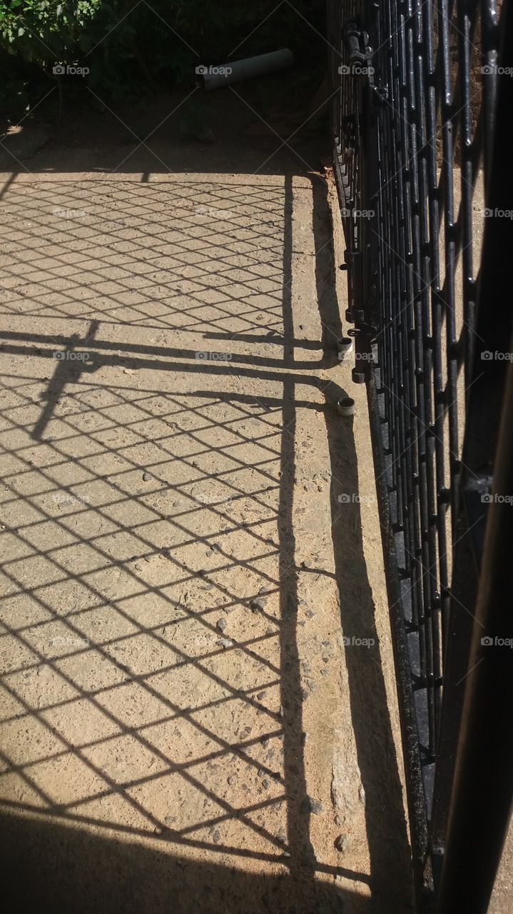 shadow on gate