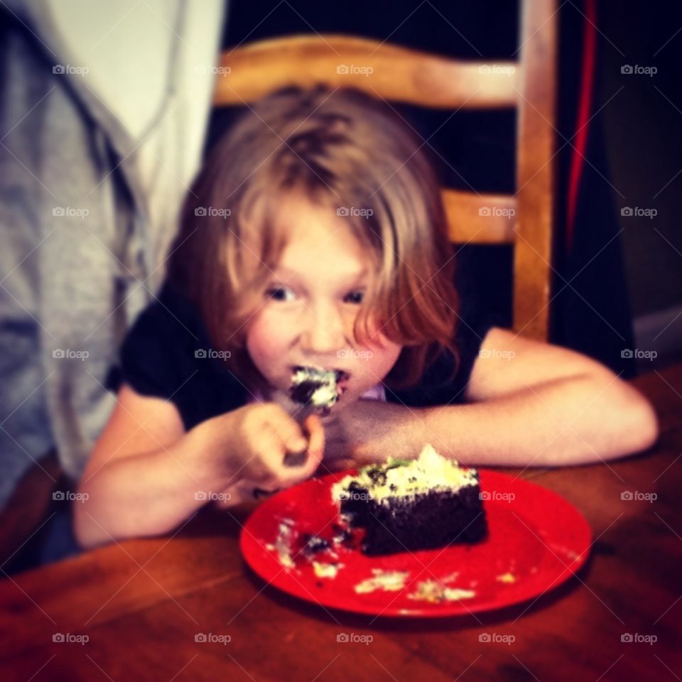 Girl Eating Cak