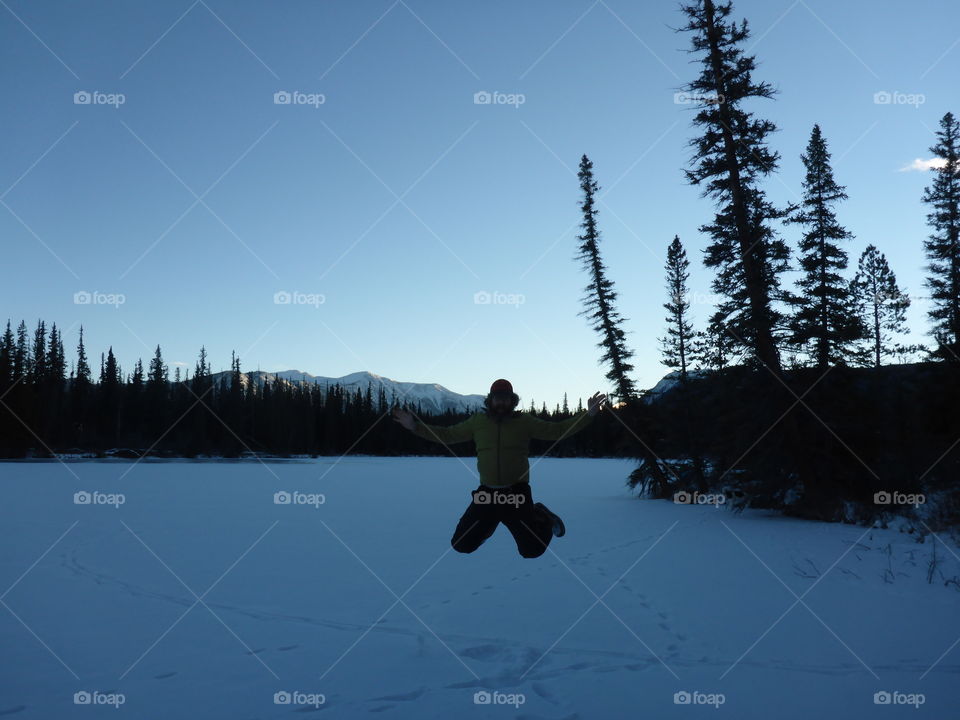 Frozen pond