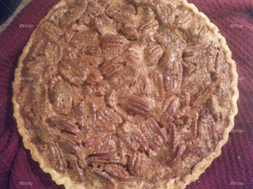 Homemade pecan pie