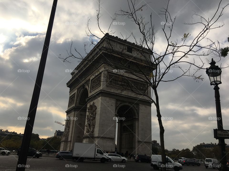 Arc de Triomphe Paris winter 