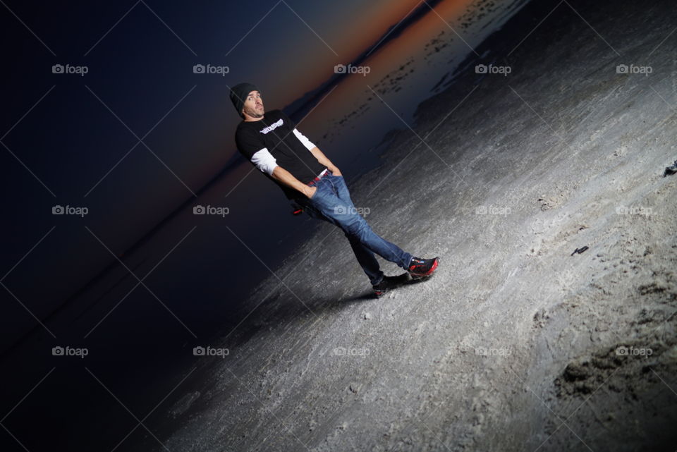 Photographer at Bonneville Salt Flats