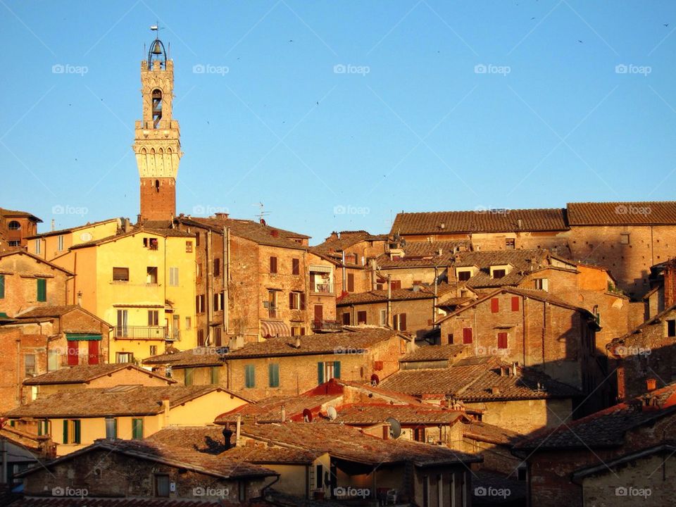 The ochre city of Siena, Italy