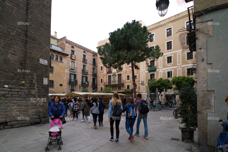 Barcelona Plaza del Pino. 