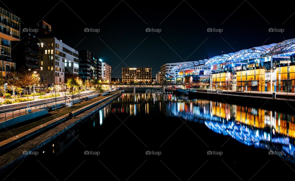 Lyon at night