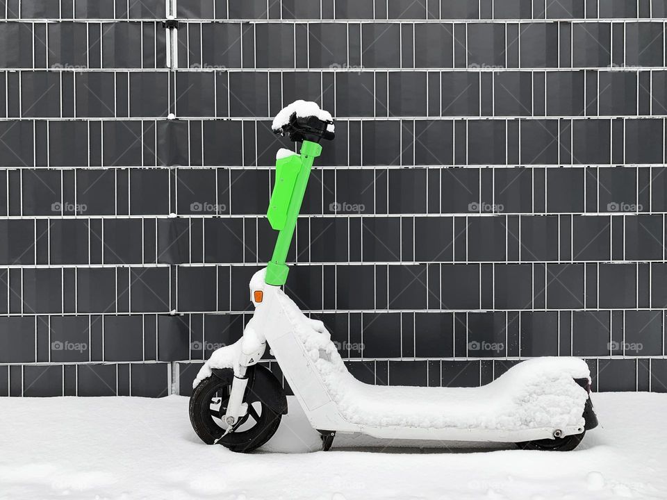 Scooter in winter 