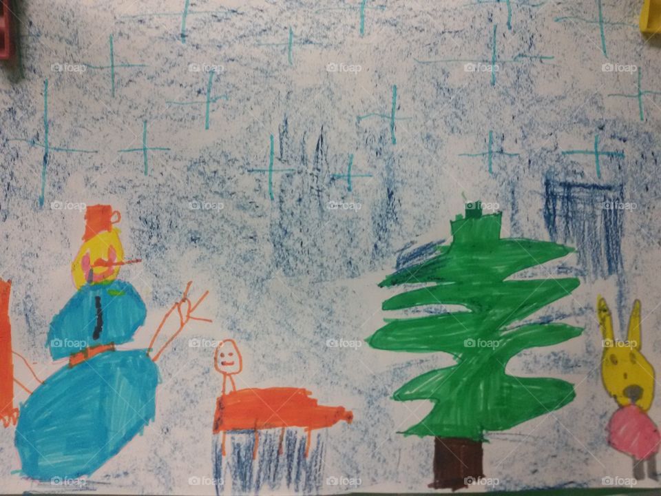 kids picture on paper