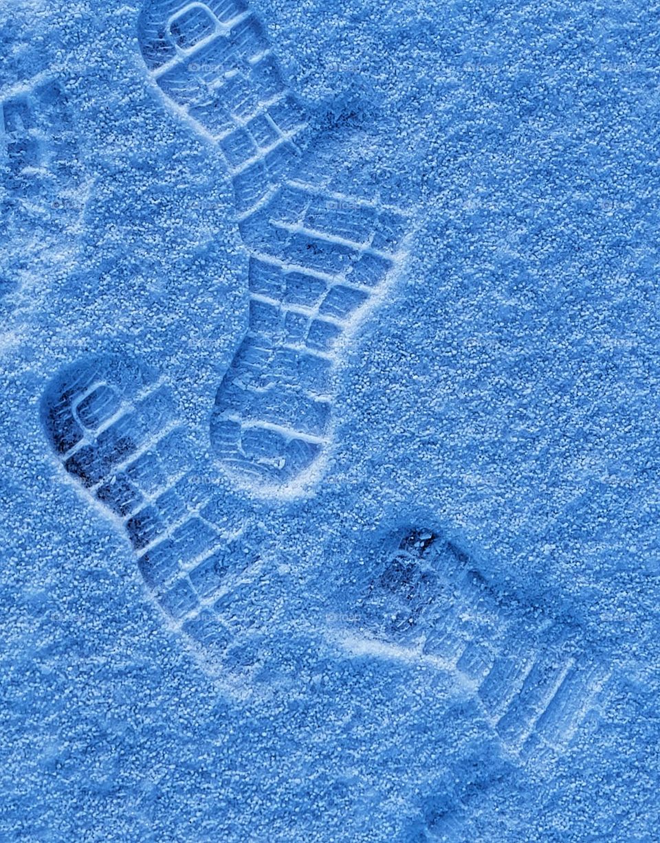 footsteps in the snow