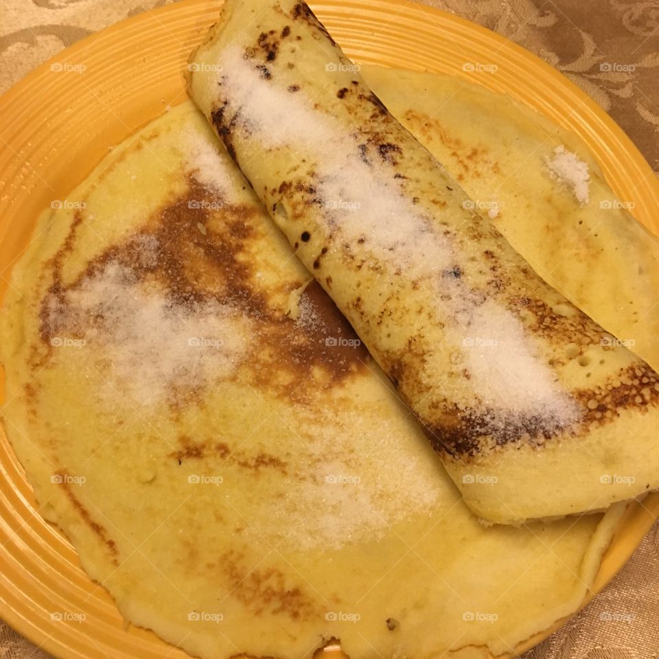 Sugary pancakes
