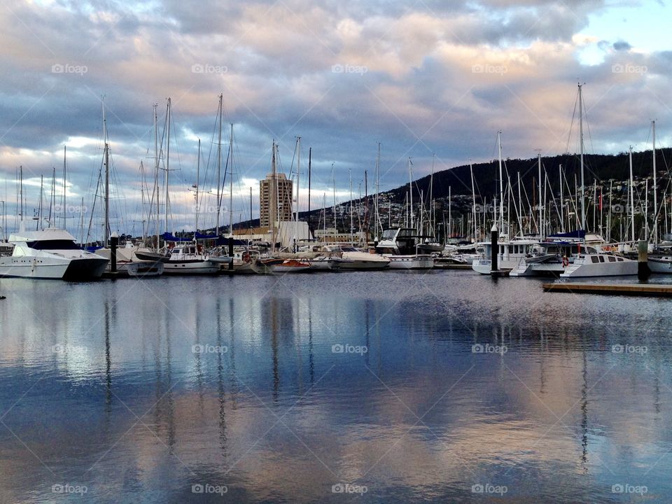 Yacht marina in Tasmania 