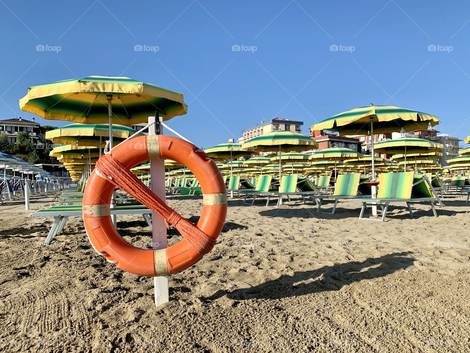 A sun summer day in a adriatic beach