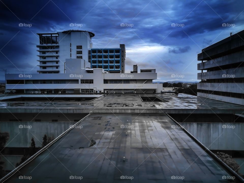 View of building in city