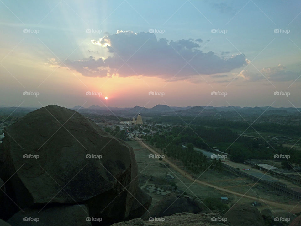 Sunset point - Matanga hill - Virupaksha temple