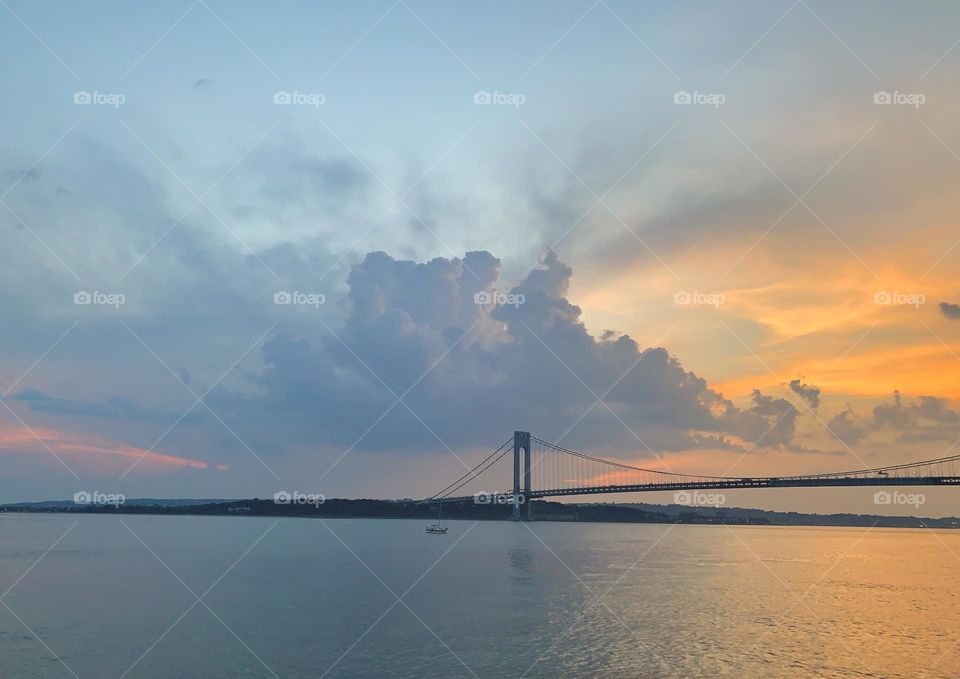 The bridge, ocean and the sky 