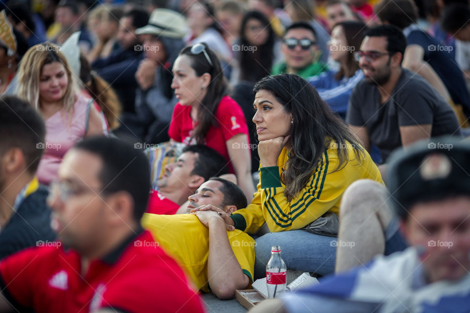 FIFA Fan Fest in Moscow, Russia, Brazil vs Serbia, 27 June 2018