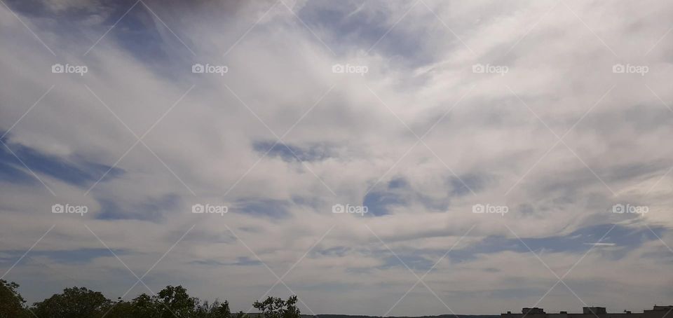 blue sky and white clouds