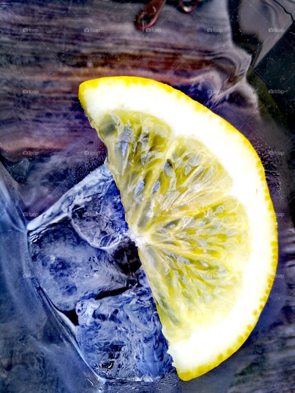 lemon with ice colorful