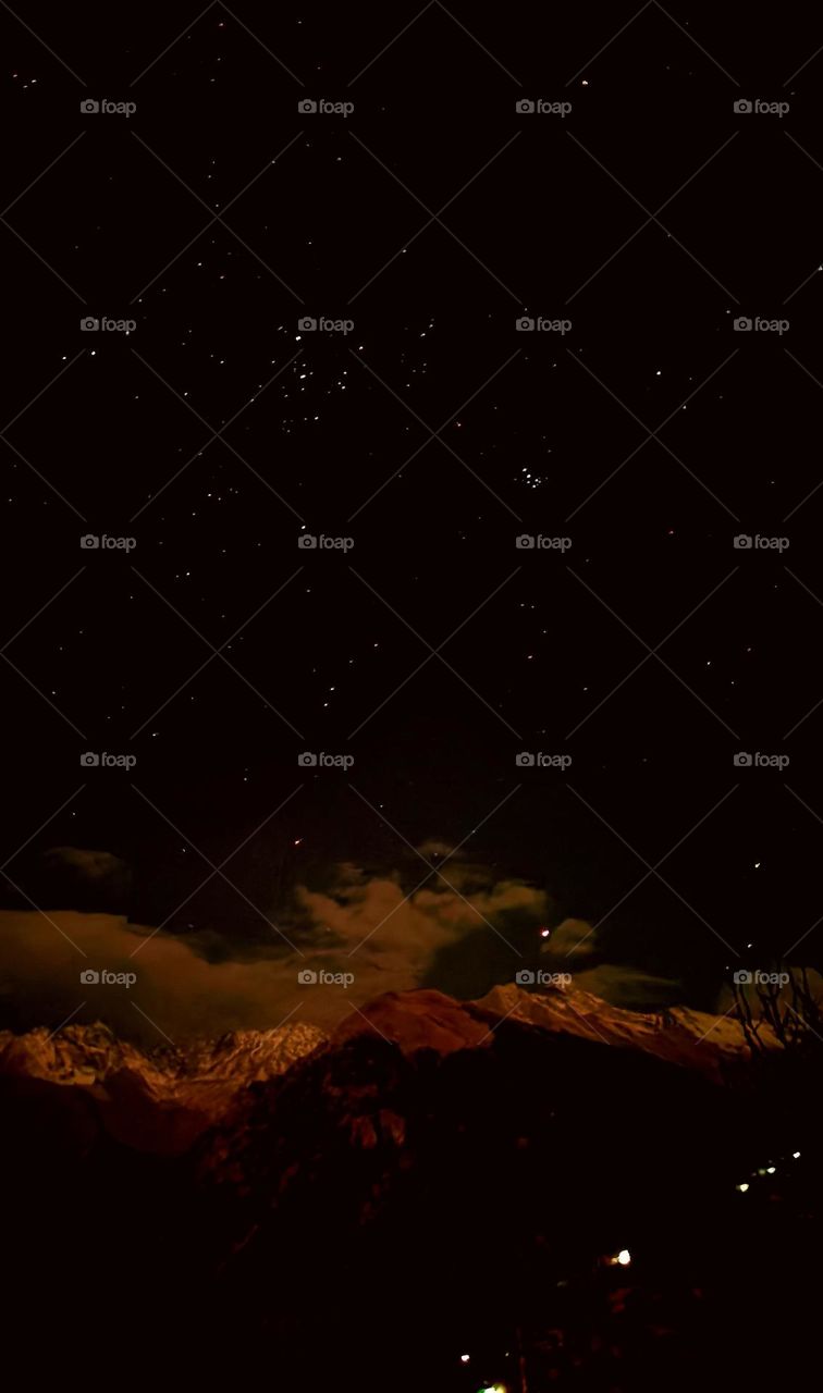 A Starry Winter Night on Himalayan peaks