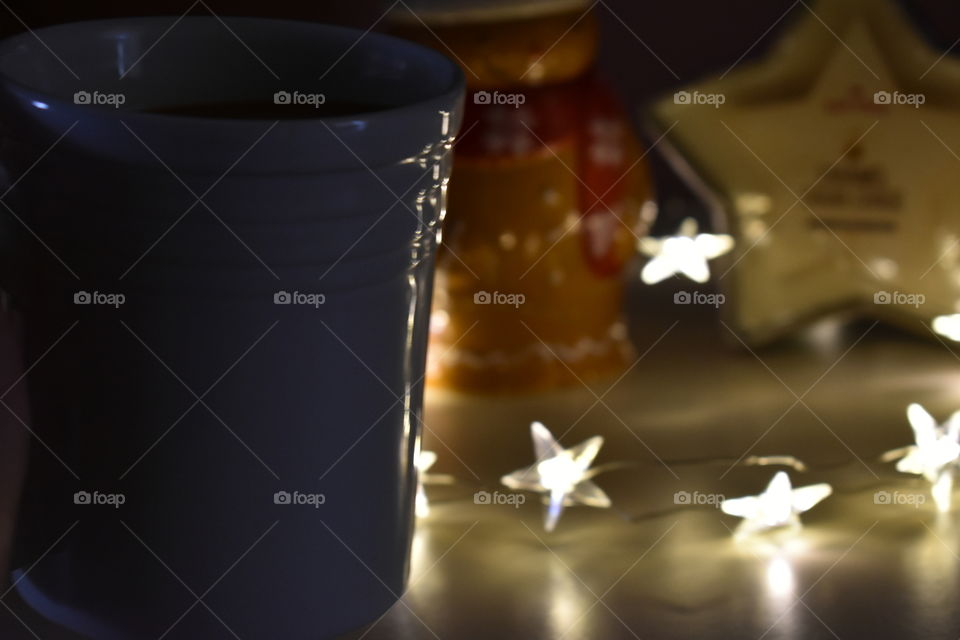 relaxing enjoying a cup of coffee.