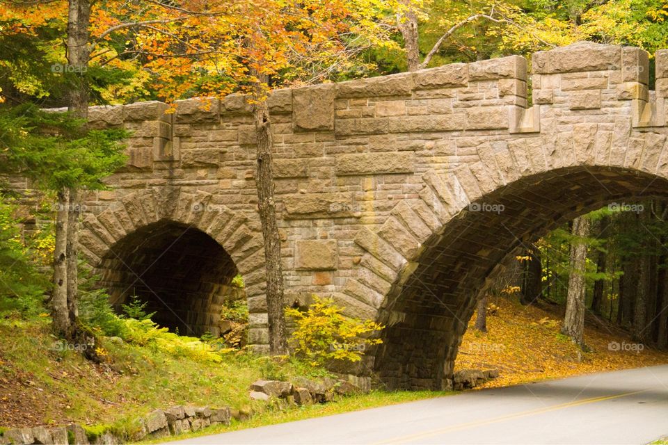 Bar Harbor Bridge in Fall